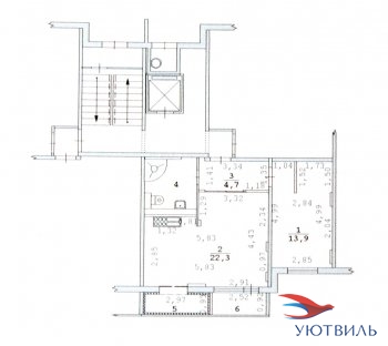 2-хкомнатная квартира на Бакинских комиссаров в Коломне - kolomna.yutvil.ru - фото 12